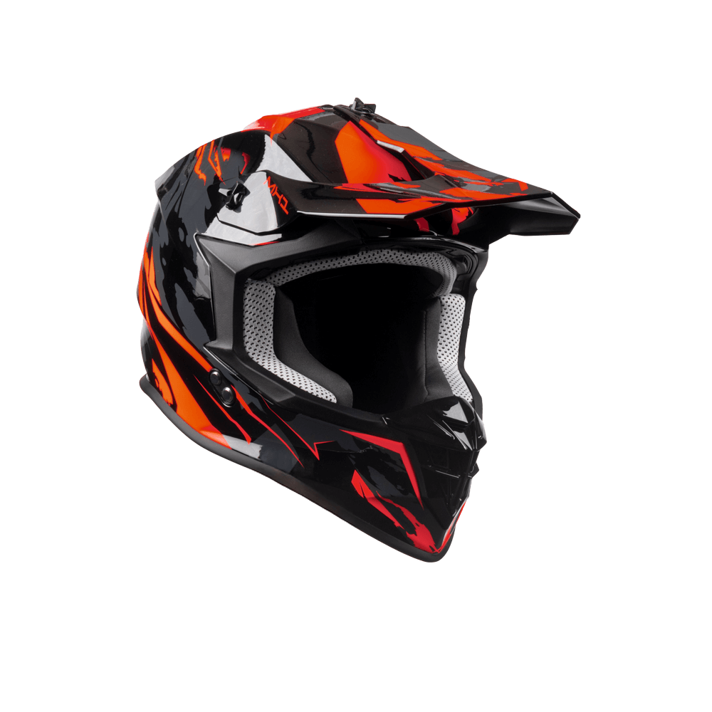 Kask motocrossowy ROXAR MX1 w czerwono-czarnym malowaniu